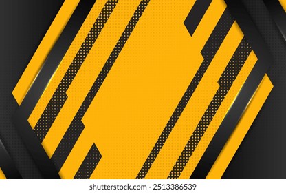 Modern futuristic background with a combination of metallic gray and orange colors, eps 10.