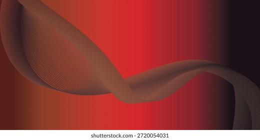 Moderner futuristischer Hintergrund. Hellbraune Farbverlauf-Streifen kombiniert mit Rot und Schwarz. Geeignet für Banner, Poster, Broschüren, Broschüren oder Präsentationshintergründe. Vektorgrafik und Textur