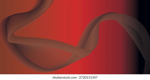 Fundo futurista moderno. Listras de gradiente marrom claro combinadas com vermelho e preto. Adequado para banners, cartazes, brochuras, panfletos ou fundos de apresentação. Vetor e textura.