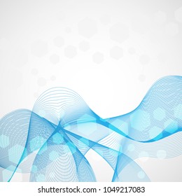 Modern futuristic background of the scientific hexagonal pattern. Virtual abstract background with particle, molecule structure for medical, technology, chemistry, science. Social network vector