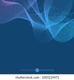 Modern futuristic background of the scientific hexagonal pattern. Virtual abstract background with particle, molecule structure for medical, technology, chemistry, science. Social network vector