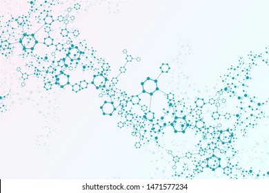 Modern futuristic background of the scientific hexagonal pattern. Virtual abstract background with particle, molecule structure for medical, technology, chemistry, science. Social network vector