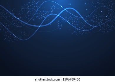 Modern futuristic background of the scientific hexagonal pattern. Virtual abstract background with particle, molecule structure for medical, technology, chemistry, science. Social network vector