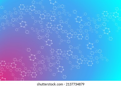 Modern futuristic background of the scientific hexagonal pattern. Virtual abstract background with particle, molecule structure for medical, technology, chemistry, science. Social network vector