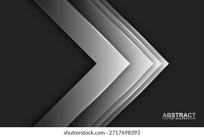 Modern futuristic background vector illustration with abstract arrow design as direction indicator, geometric and empty space.