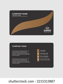 Modern Futuristic business card design. Visiting cards for business and personal use. Modern shape with abstract silver. Luxury dark background. Vector illustration print template.