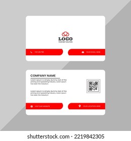 Modern Futuristic business card design. Visiting cards for business and personal use. Modern shape with abstract silver. Luxury dark background. Vector illustration print template.