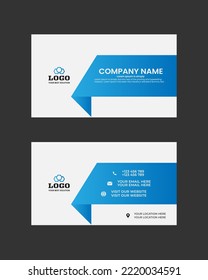 Modern Futuristic business card design. Visiting cards for business and personal use. Modern shape with abstract silver. Luxury dark background. Vector illustration print template.