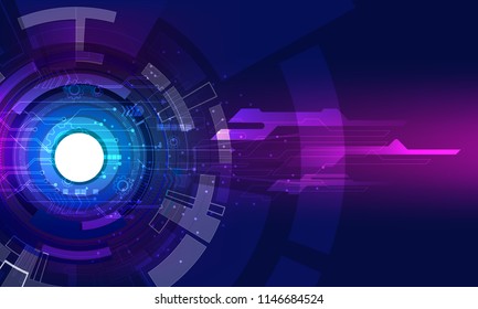 Modern futuristic colored poster for sports and technology. Vector illustration