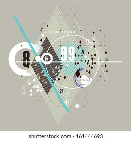 modern futuristic composition of simple geometric shapes
