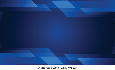 Modern futuristic digital blue gradient light frame horizontal banner design background