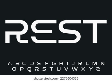 Modern futuristic display font typeface