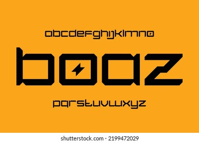 Vector de fuente de visualización moderno y futurista