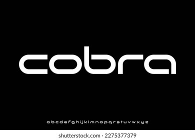 Moderno vector de fuente de visualización futurista