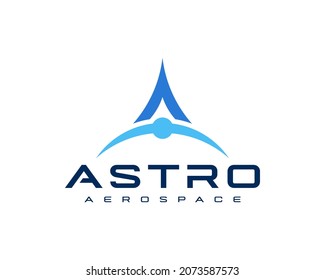 Modern And Futuristic Editable Letter A Astro Aerospace Logo Template 