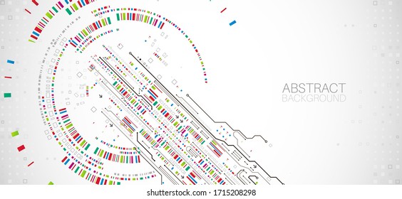 Modern futuristic, engineering, science, technology vector background. 