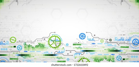 Modern futuristic, engineering, science, technology vector background. Circuit board.