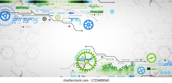Modern futuristic, engineering, science, technology vector background. Circuit board.