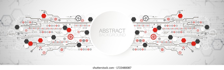 Futurista moderno, ingeniería, ciencia, tecnología de fondo vectorial.Tarjeta de circuitos.