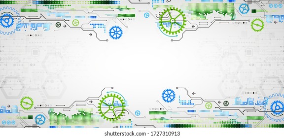 Modern futuristic, engineering, science, technology vector background. Circuit board.