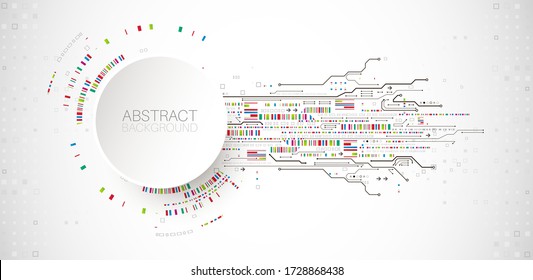 Modern futuristic, engineering, science, technology vector background. 