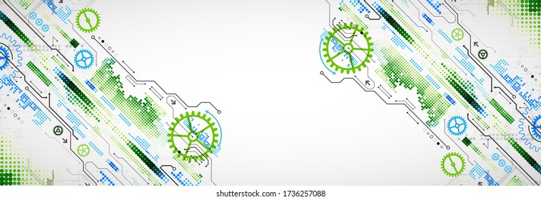 Modern futuristic, engineering, science, technology vector background. Circuit board.