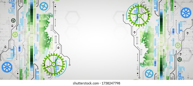 Modern futuristic, engineering, science, technology vector background. Circuit board.