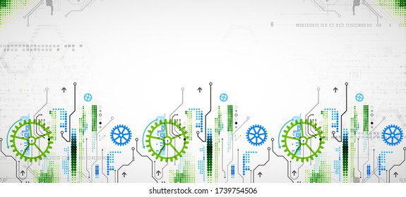 Modern futuristic, engineering, science, technology vector background. Circuit board.