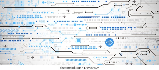 Modern futuristic, engineering, science, technology vector background. Circuit board.