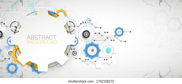 Moderno futurista, ingeniería, ciencia, tecnología de fondo vectorial.