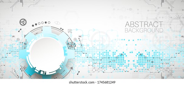 Modern futuristic, engineering, science, technology vector background.