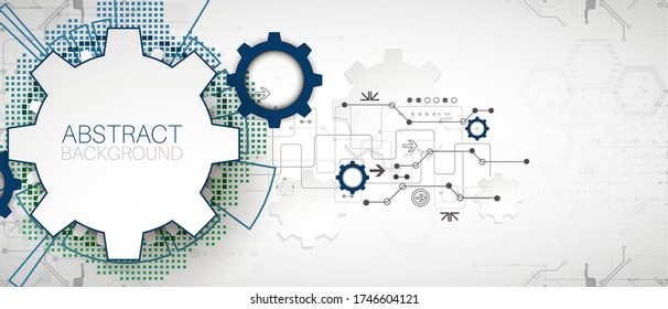 Modern futuristic, engineering, science, technology vector background.