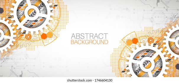 Modern futuristic, engineering, science, technology vector background.