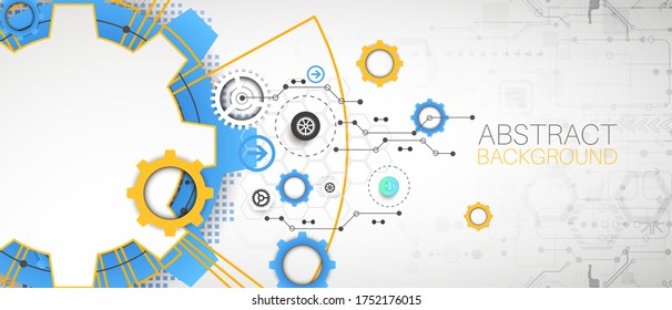 Modern futuristic, engineering, science, technology vector background.