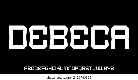 modern and futuristic font alphabet for your branding project