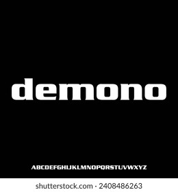 Modern futuristic modern geometric font
