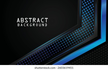 Modern futuristic geometry dark abstract with dark blue overlap design