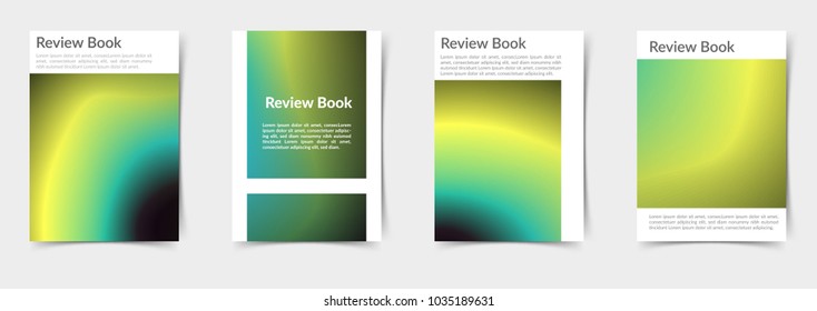 Modern futuristic gradient mesh pattern folder layout templates. Vector illustration