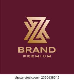 Modern Futuristic Initial Letter ZX Logo Template