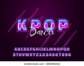 Modern Futuristic Kpop Dancer Retro Text Effect