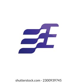 Diseño del logo E de letra moderna y futurista. Logotipo adecuado para empresas y tecnología