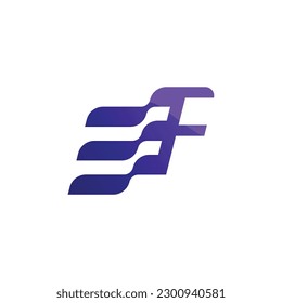 Modern and futuristic letter F logo design. Suitable for business and technology logo