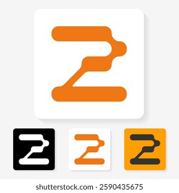 modern futuristic letter logo design