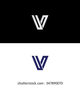 Modern Futuristic Letter V 