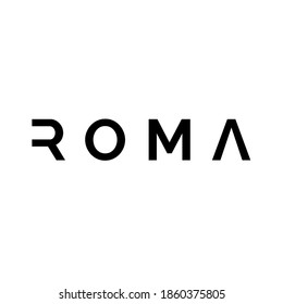 Modern and futuristic logo about roma text in eps vector