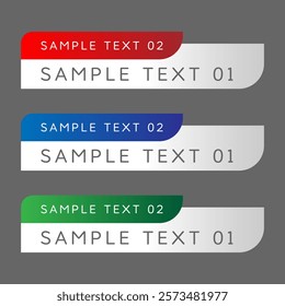 Modern futuristic lower third template vector design pack