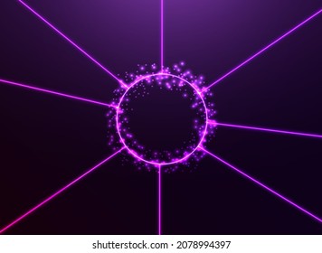 Ilustración moderna del vector de fondo neón futurista.