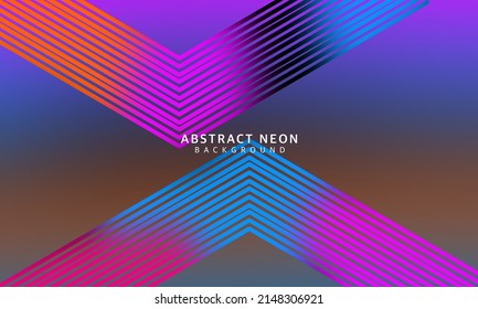 Moderna luz de neón futurista. estilo de fondo de neón abstracto