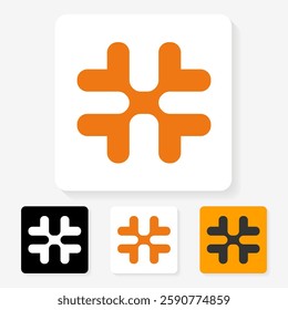 modern futuristic number logo design