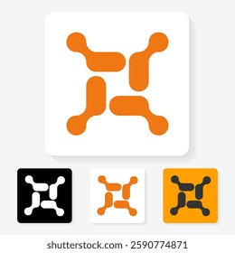 modern futuristic number logo design